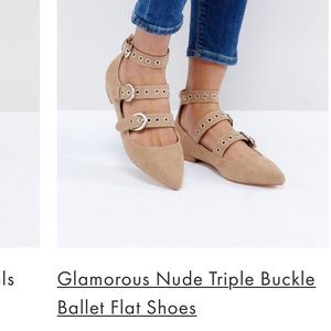 Triple buckle ballet flats from ASOS